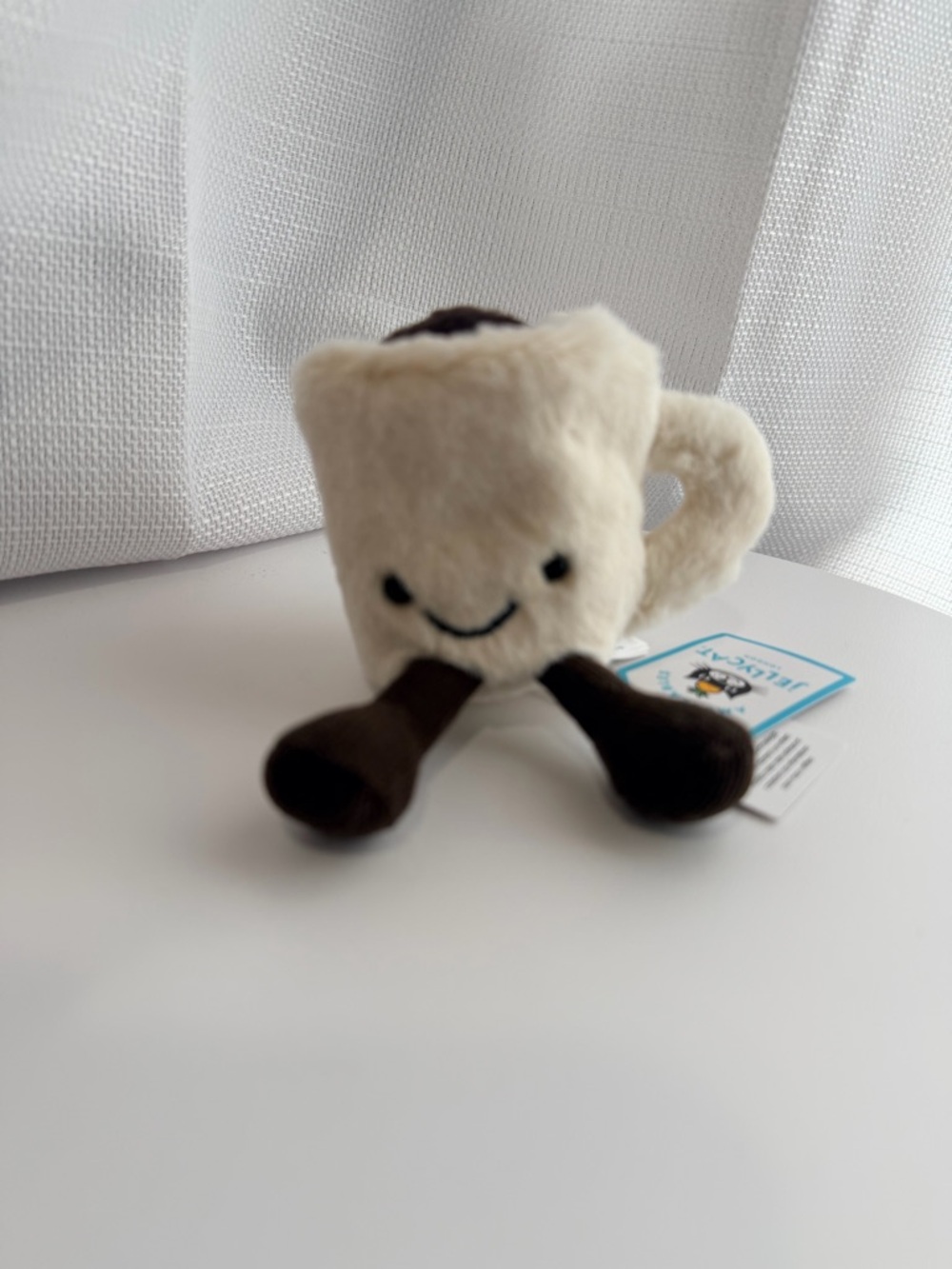 NWT Jellycat Plush Hot Espresso Mug - Cream & Brown - Picture 4 of 5